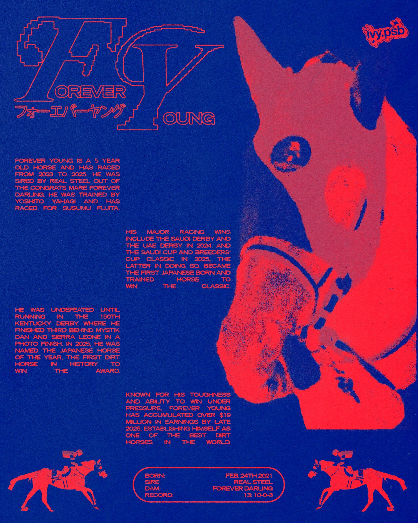 "BR002 - RACE HORSES" - Print
